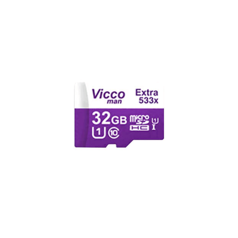 کارت حافظه microSDHC ویکومن مدل 533X کلاس 10 استاندارد UHS-I U1 سرعت 80MBps ظرفیت 32 گیگابایت همراه با آداپتور