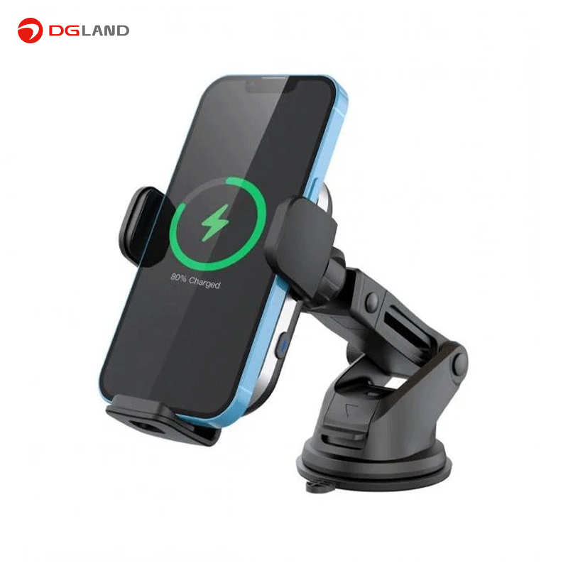 پایه نگهدارنده گوشی موبایل پاورولوژی مدل Dual Coil Car Mount Wireless Charger