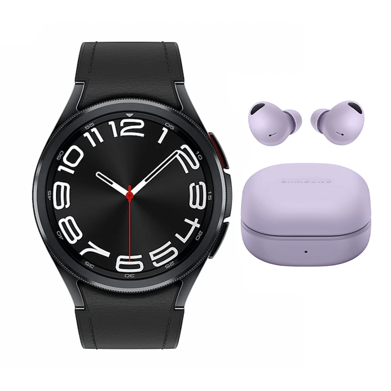 پکیج ساعت هوشمند سامسونگ مدل  Galaxy Watch 6 Classic 47mm به همراه هندزفری بلوتوثی سامسونگ مدل Galaxy Buds 2 Pro